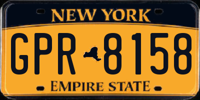 NY license plate GPR8158
