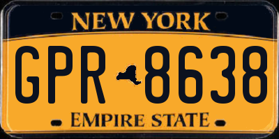 NY license plate GPR8638