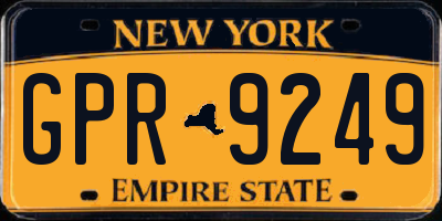 NY license plate GPR9249