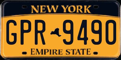 NY license plate GPR9490