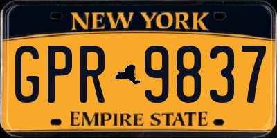 NY license plate GPR9837