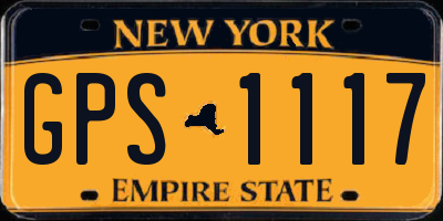 NY license plate GPS1117