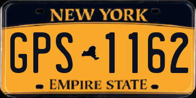 NY license plate GPS1162