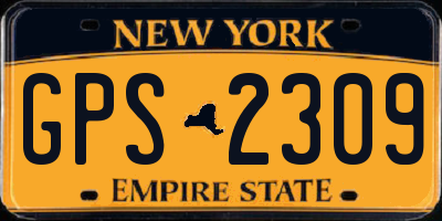 NY license plate GPS2309