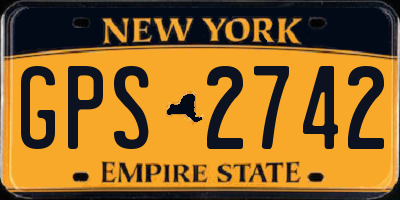 NY license plate GPS2742