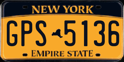 NY license plate GPS5136