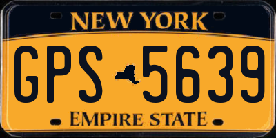 NY license plate GPS5639