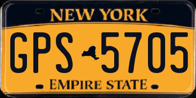 NY license plate GPS5705