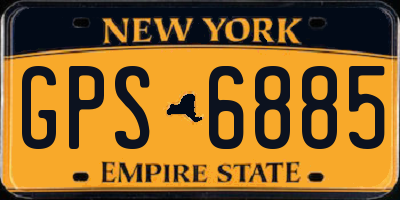 NY license plate GPS6885