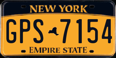NY license plate GPS7154