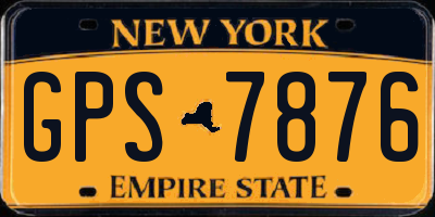 NY license plate GPS7876