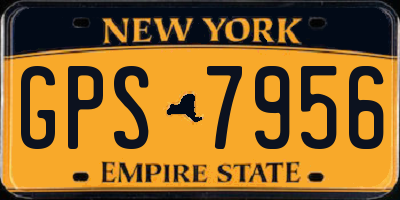 NY license plate GPS7956