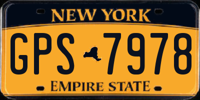 NY license plate GPS7978