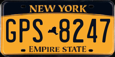 NY license plate GPS8247