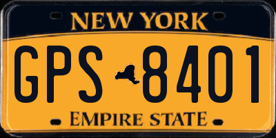 NY license plate GPS8401