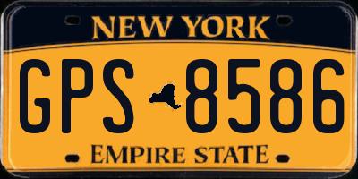 NY license plate GPS8586