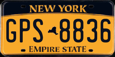 NY license plate GPS8836