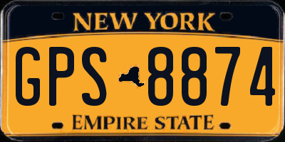 NY license plate GPS8874