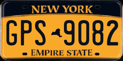 NY license plate GPS9082