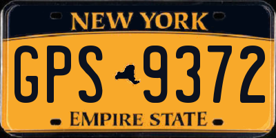 NY license plate GPS9372