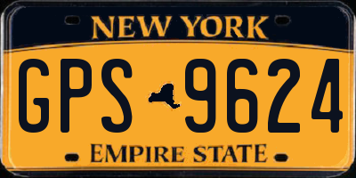 NY license plate GPS9624