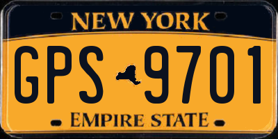 NY license plate GPS9701