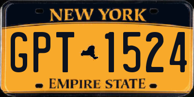 NY license plate GPT1524