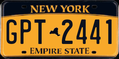 NY license plate GPT2441