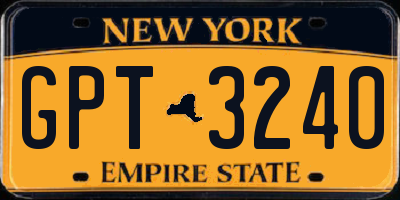 NY license plate GPT3240