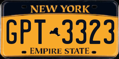NY license plate GPT3323