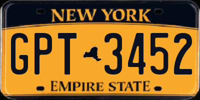 NY license plate GPT3452