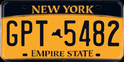 NY license plate GPT5482
