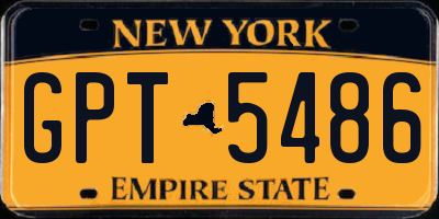 NY license plate GPT5486