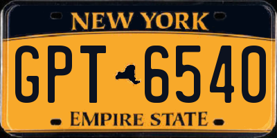 NY license plate GPT6540
