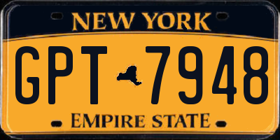 NY license plate GPT7948