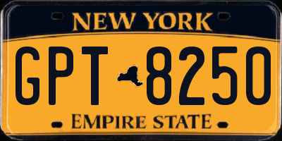 NY license plate GPT8250