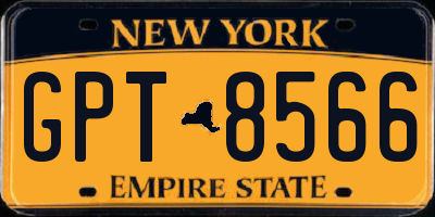 NY license plate GPT8566