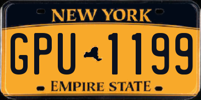 NY license plate GPU1199