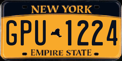 NY license plate GPU1224