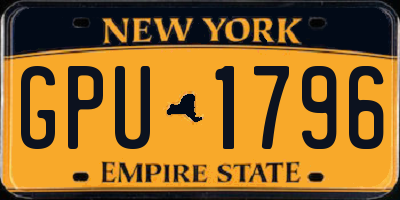 NY license plate GPU1796