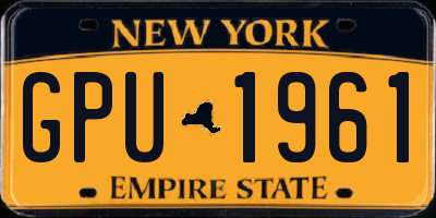 NY license plate GPU1961