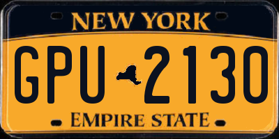 NY license plate GPU2130