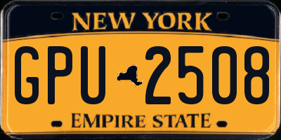 NY license plate GPU2508