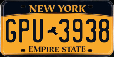 NY license plate GPU3938