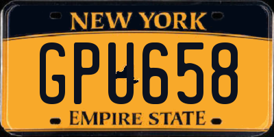 NY license plate GPU658