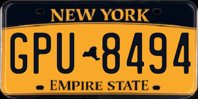 NY license plate GPU8494