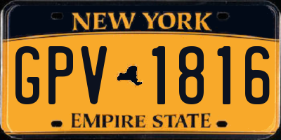 NY license plate GPV1816