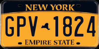 NY license plate GPV1824