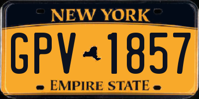 NY license plate GPV1857