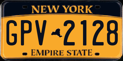 NY license plate GPV2128